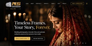 Bride in traditional red wedding attire and gold jewelry looking thoughtfully downwards