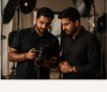 Professional photographers at New Super Photography studio in Halvad with lighting equipment